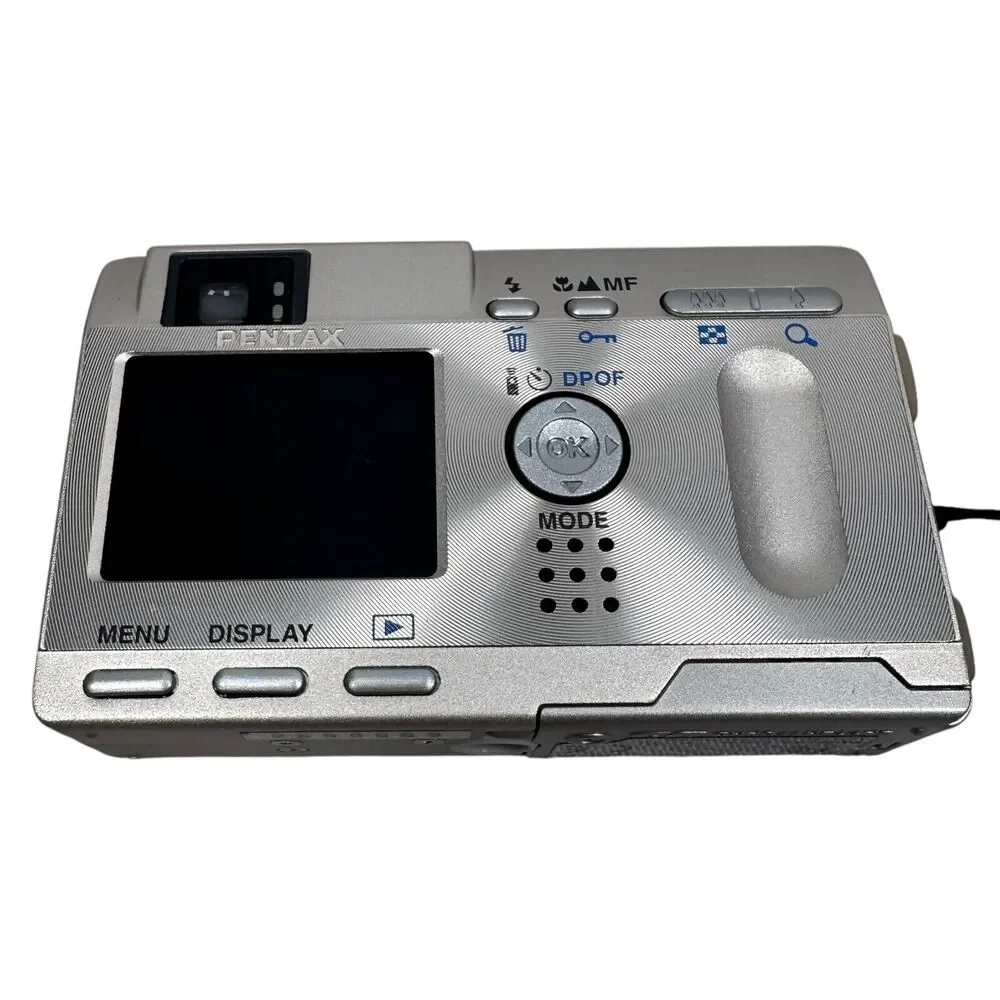 Pentax Optio S4 Digital Camera 3x Optical Zoom Silver‎ LCD UNTESTED For Parts